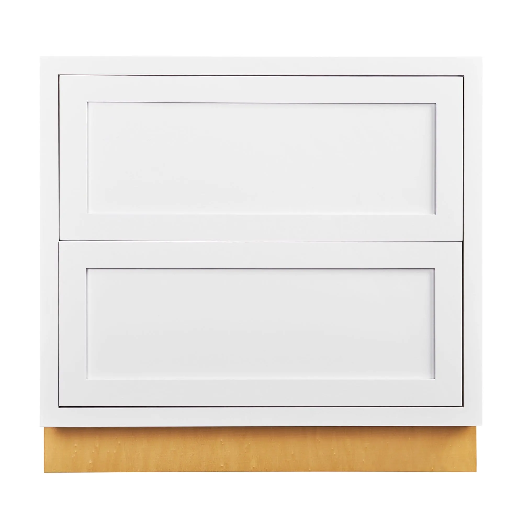 2 Drawer Base Custom Inset Cabinet 9", 12", 15", 18", 21", 24", 27", 30" and 33"