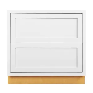 2 Drawer Base Custom Inset Cabinet 9", 12", 15", 18", 21", 24", 27", 30" and 33"
