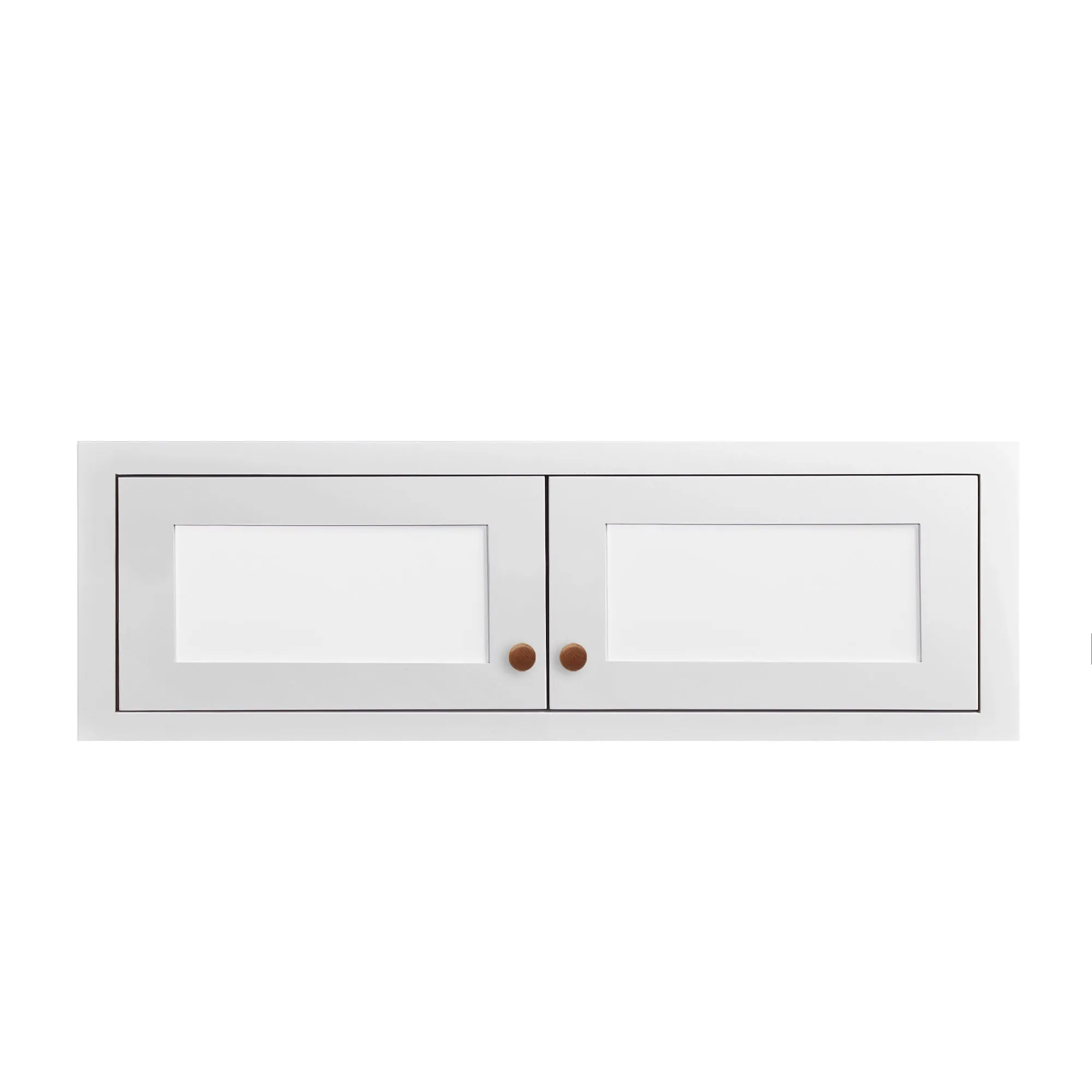 24" Wide Custom Color Stacker Inset Shaker Wall Cabinet - Single Door 12", 15", 18" & 21" Tall