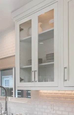 33" Wide Custom Color Stacker Inset Shaker Wall Cabinet - Single Door 12", 15", 18", 21"& 24" Tall