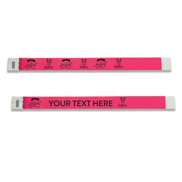 3/4 Happy Easter Tyvek Wristbands