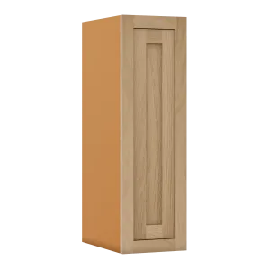 36" Tall White Oak Inset Shaker Wall Cabinet - Single Door 9", 12", 15", 18" & 21"