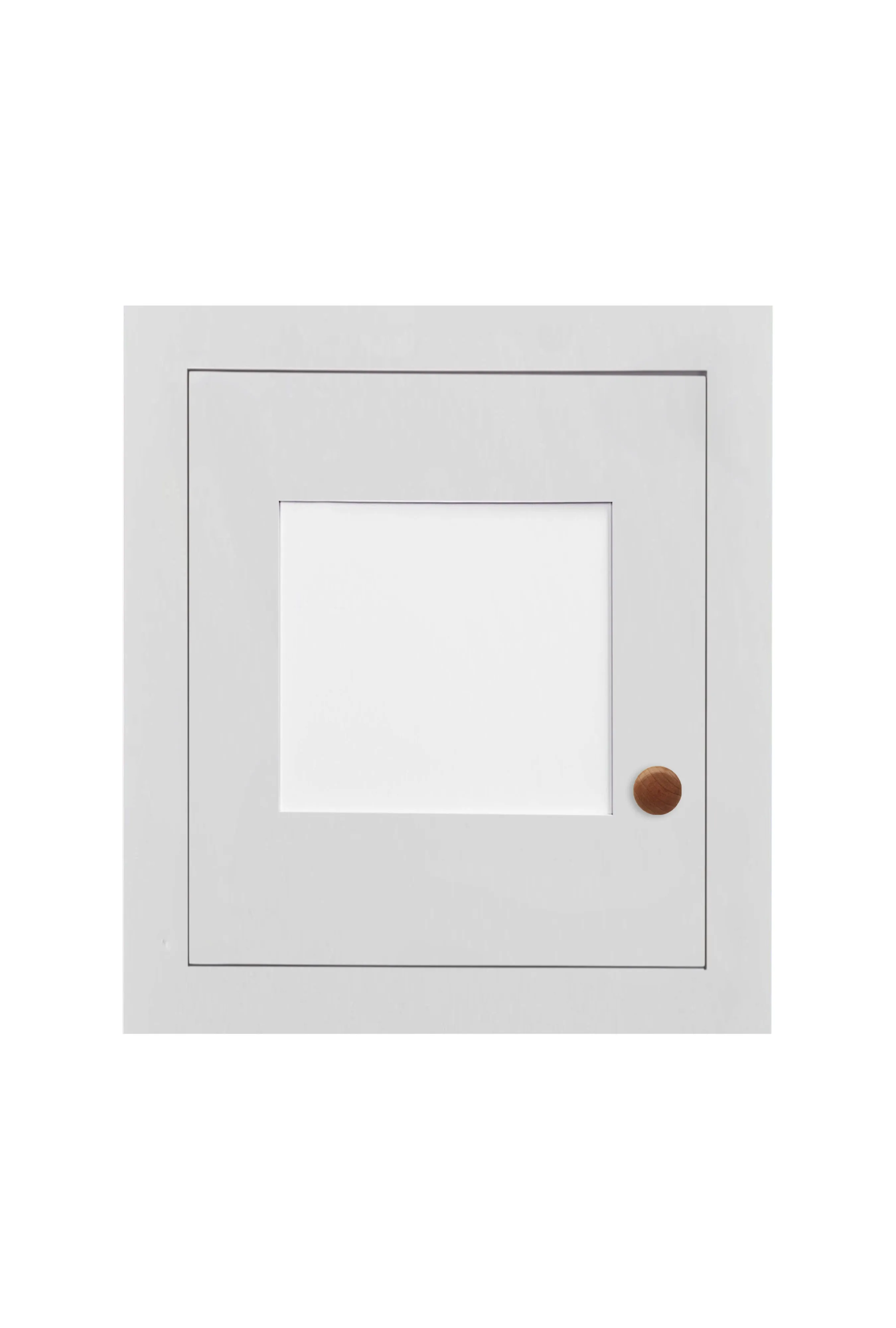 9" Wide Custom Color Glass Ready Inset Shaker Wall Cabinet - Single Door 9", 12", 15", 18", 21", 24" & 27" Tall