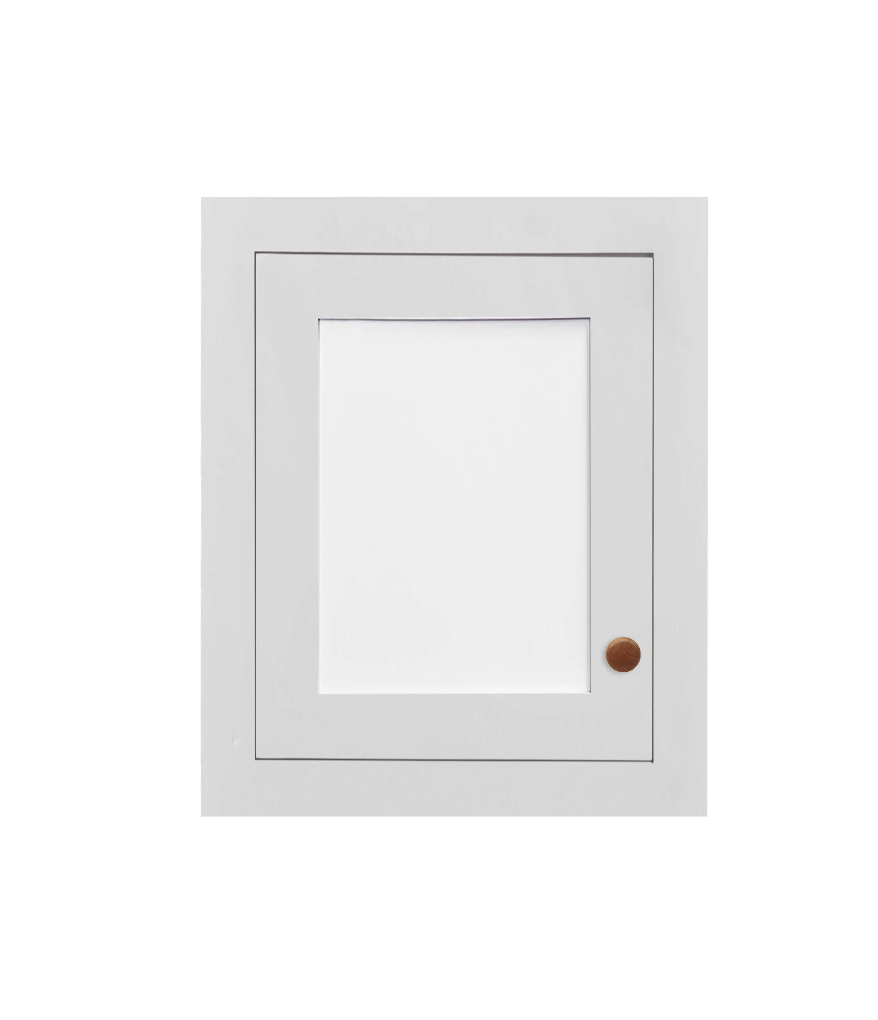 9" Wide Custom Color Glass Ready Inset Shaker Wall Cabinet - Single Door 9", 12", 15", 18", 21", 24" & 27" Tall