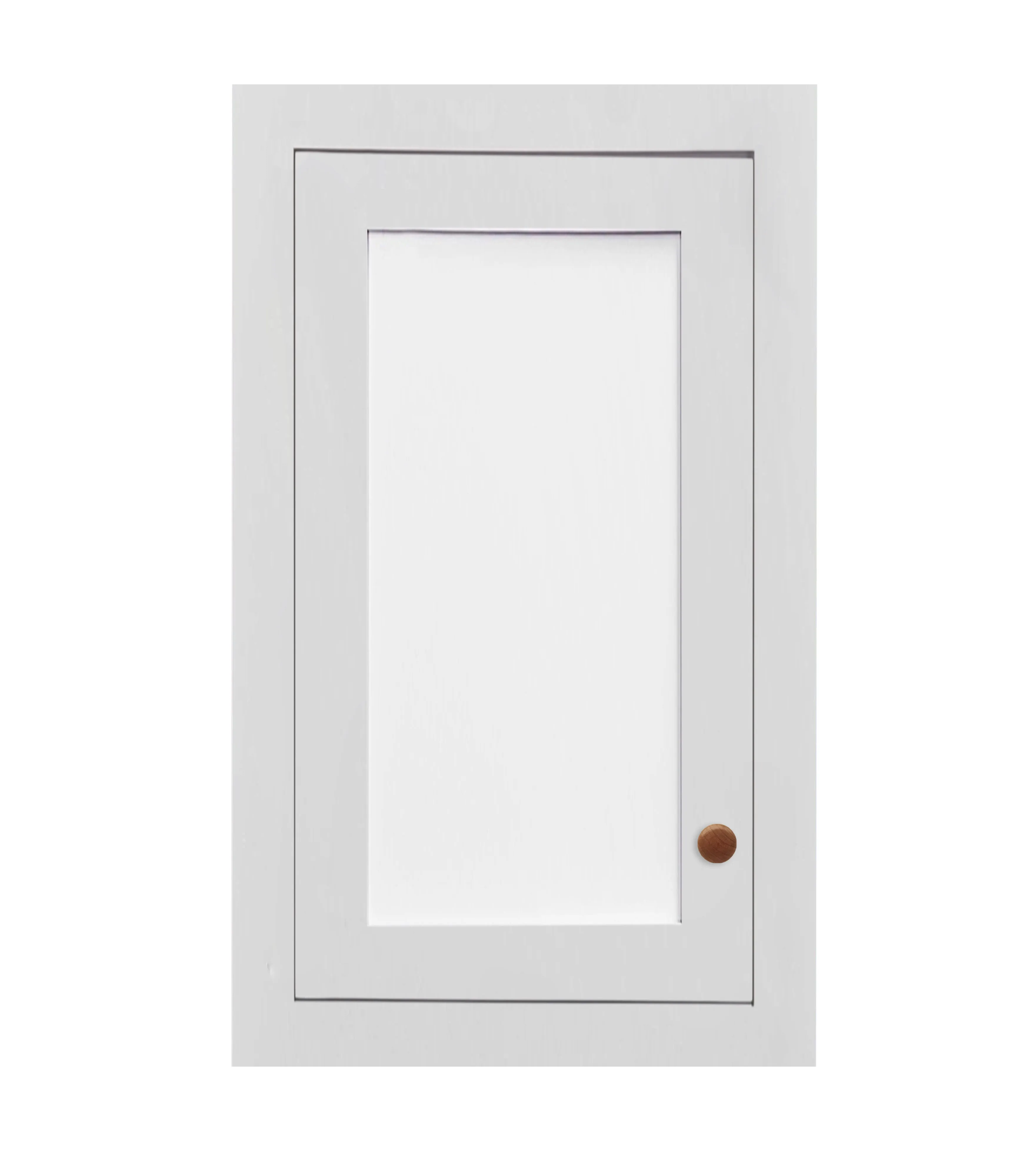 9" Wide Custom Color Glass Ready Inset Shaker Wall Cabinet - Single Door 9", 12", 15", 18", 21", 24" & 27" Tall
