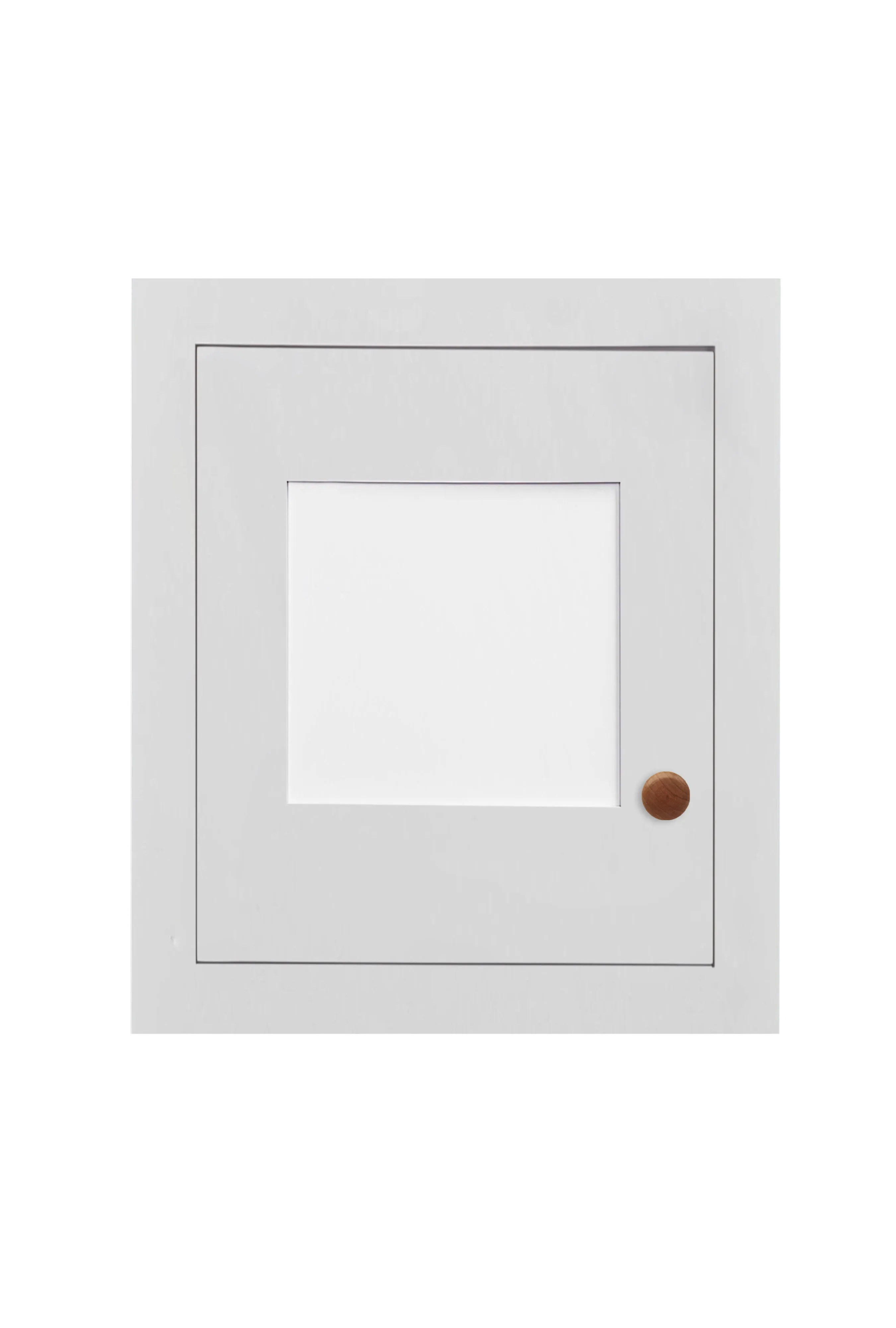 9" Wide Custom Color Glass Ready Inset Shaker Wall Cabinet - Single Door 9", 12", 15", 18", 21", 24" & 27" Tall