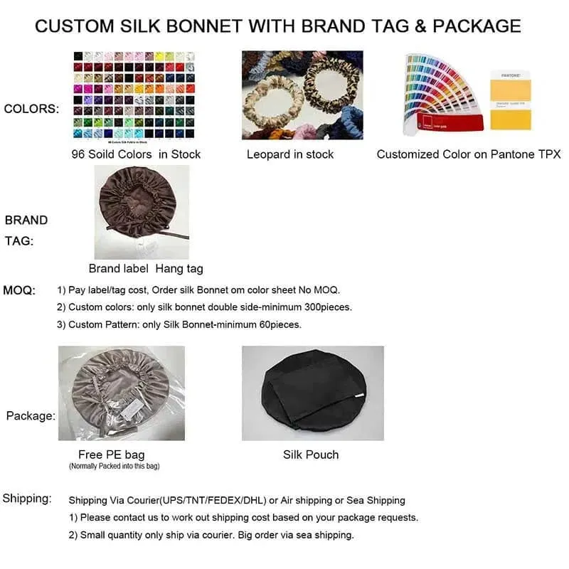 Adjustable Silk Bonnet Double Side - Custom and Wholesale