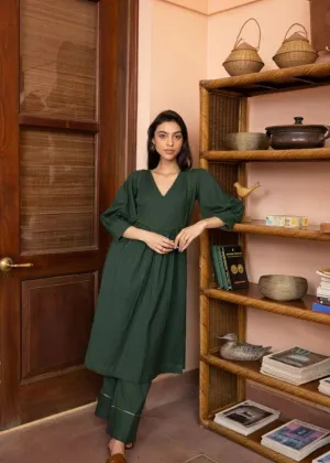 Allure Kurta Set- Green
