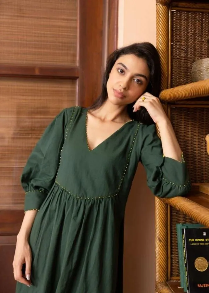 Allure Kurta Set- Green