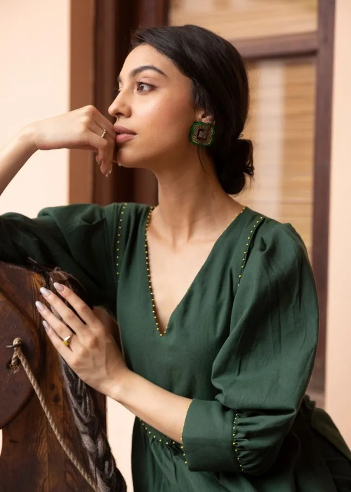 Allure Kurta Set- Green