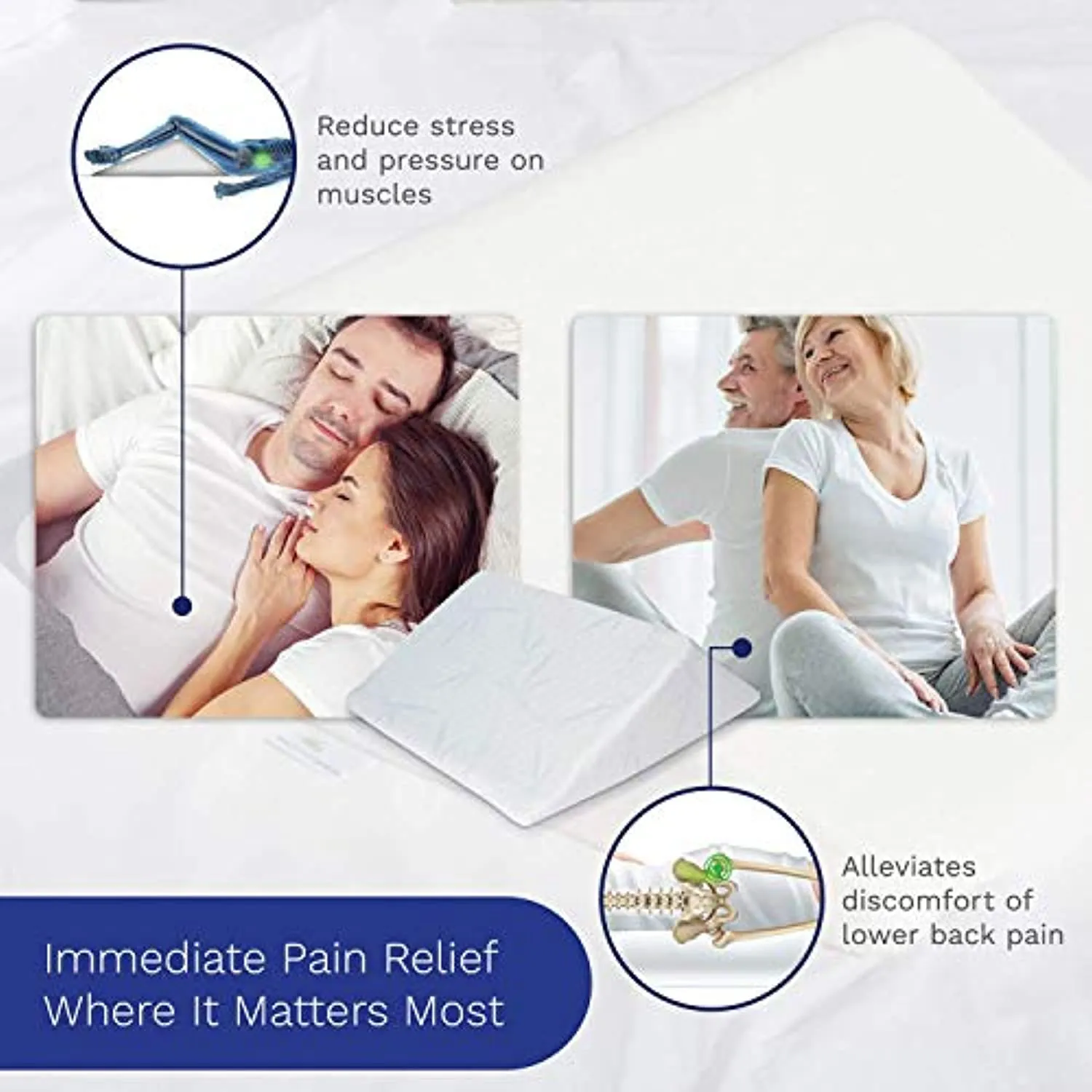 Back Support - Help Reduce Back Pain Immediately. Eco Friendly, Medical Quality Memory Foam  Made in USA