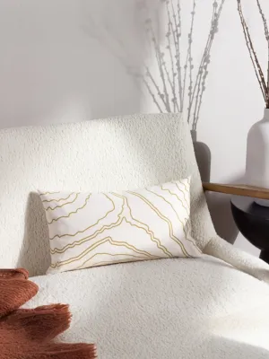 Beige Geometric Cushion