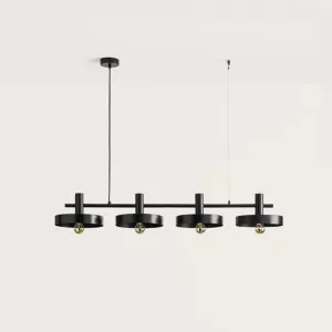 Black Contemporary Four Light Pendant