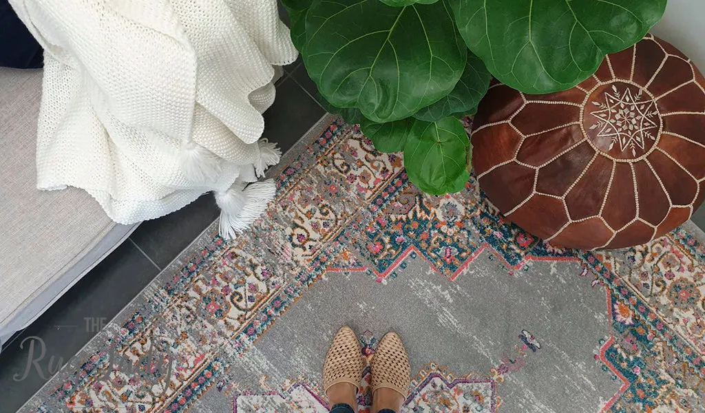 Blake Grey Medallion Transitional Rug
