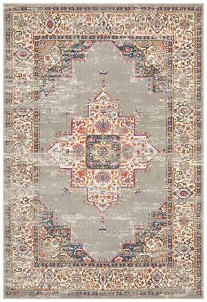 Blake Grey Medallion Transitional Rug