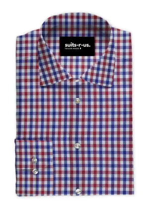 Blue & Red Gingham Check Shirt