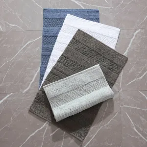 Brielle Home Thompson Handwoven 100% Cotton Bath Rug