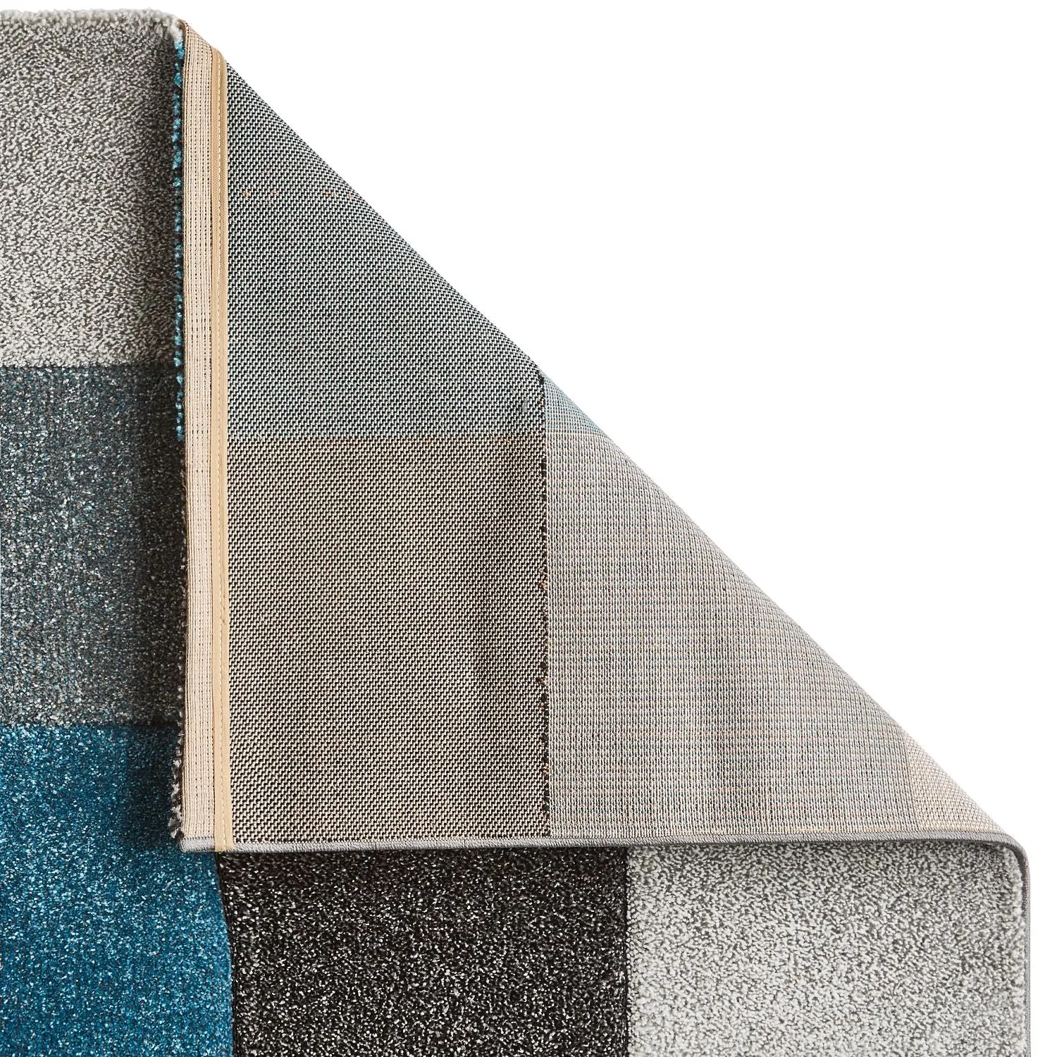 Brooklyn 646 Blue and Grey Modern Geometric Rug