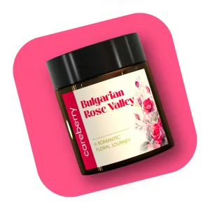 Careberry's Bulgarian Rose Valley Candle | Romantic Symphony of Rose Aromas, 100g