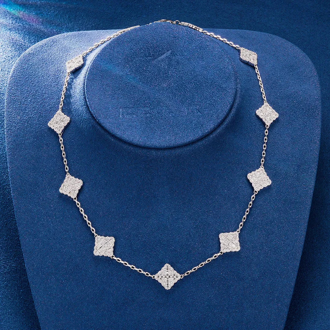 Clustered Cross Floral Adjustable Necklace