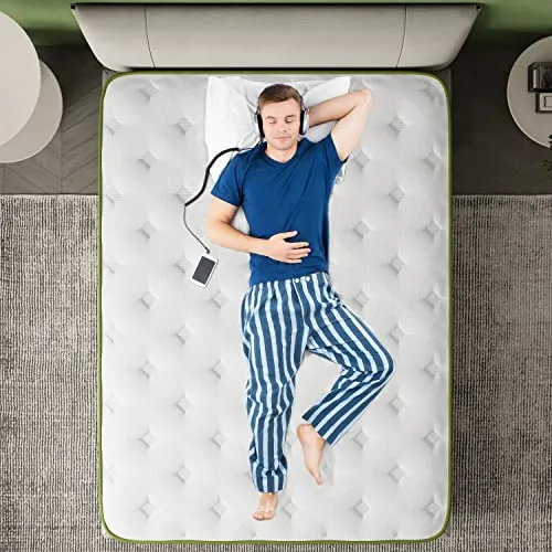Crystli Full Size Mattress 10 Inch Memory Foam Mattress Hybrid Bed Mattress with Wrapped Innersprings CertiPUR-US Certified Medium Firm Bed-in-a-Box Pressure Relieving Supportive Full Mattress