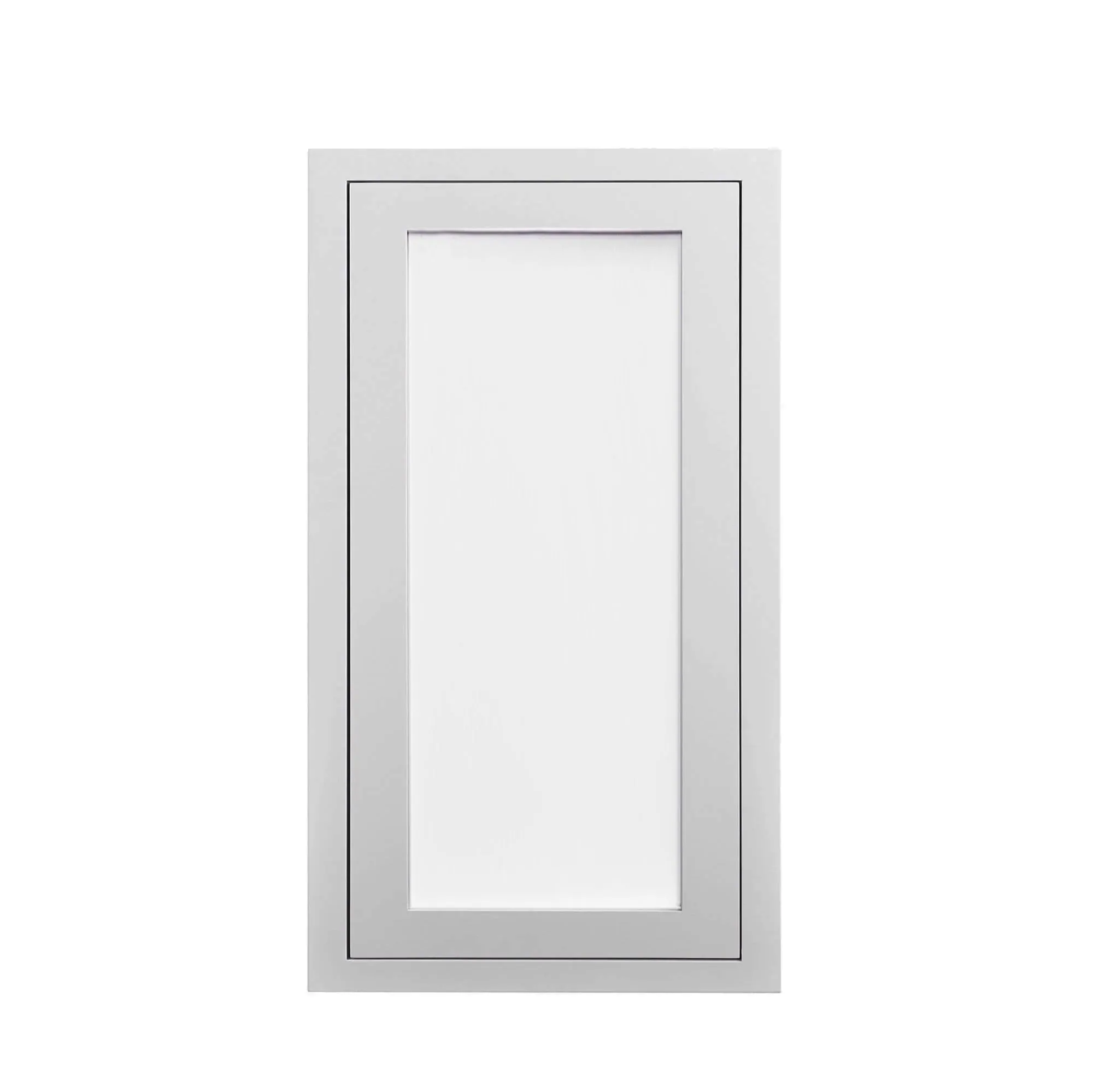 Custom Glass Ready 30" Tall Inset Shaker Wall Cabinet - Single Door 9", 12", 15", 18" & 21"