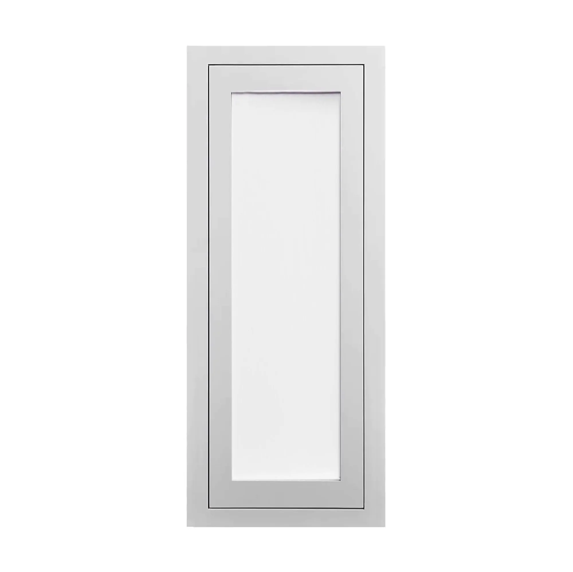 Custom Glass Ready 30" Tall Inset Shaker Wall Cabinet - Single Door 9", 12", 15", 18" & 21"