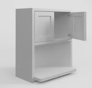 Custom Microwave Cabinet Inset Shaker Wall Cabinet 27" Wide 30" & 39" Tall
