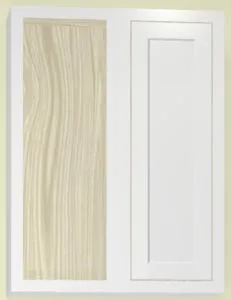 Custom Oak Blind Corner Wall Inset Cabinet 27" Wide by 9", 12" 15", 18", 21", 24", 27", 30", 33", 36", 39  and 42" Tall