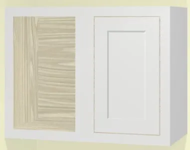 Custom Oak Blind Corner Wall Inset Cabinet 27" Wide by 9", 12" 15", 18", 21", 24", 27", 30", 33", 36", 39  and 42" Tall