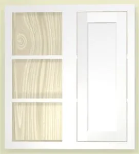 Custom Oak Blind Corner Wall Inset Cabinet 27" Wide by 9", 12" 15", 18", 21", 24", 27", 30", 33", 36", 39  and 42" Tall