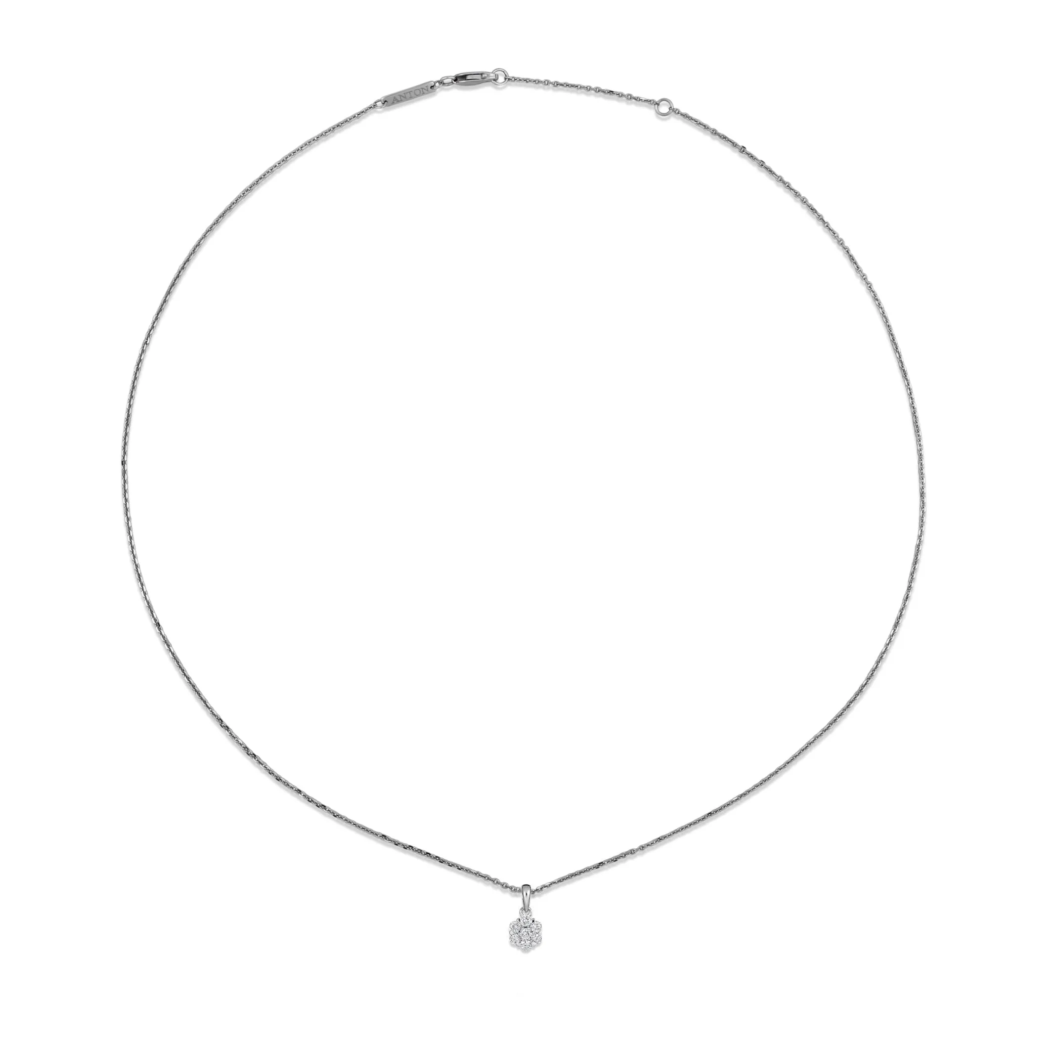 Daisy Diamond Pendant | White Gold