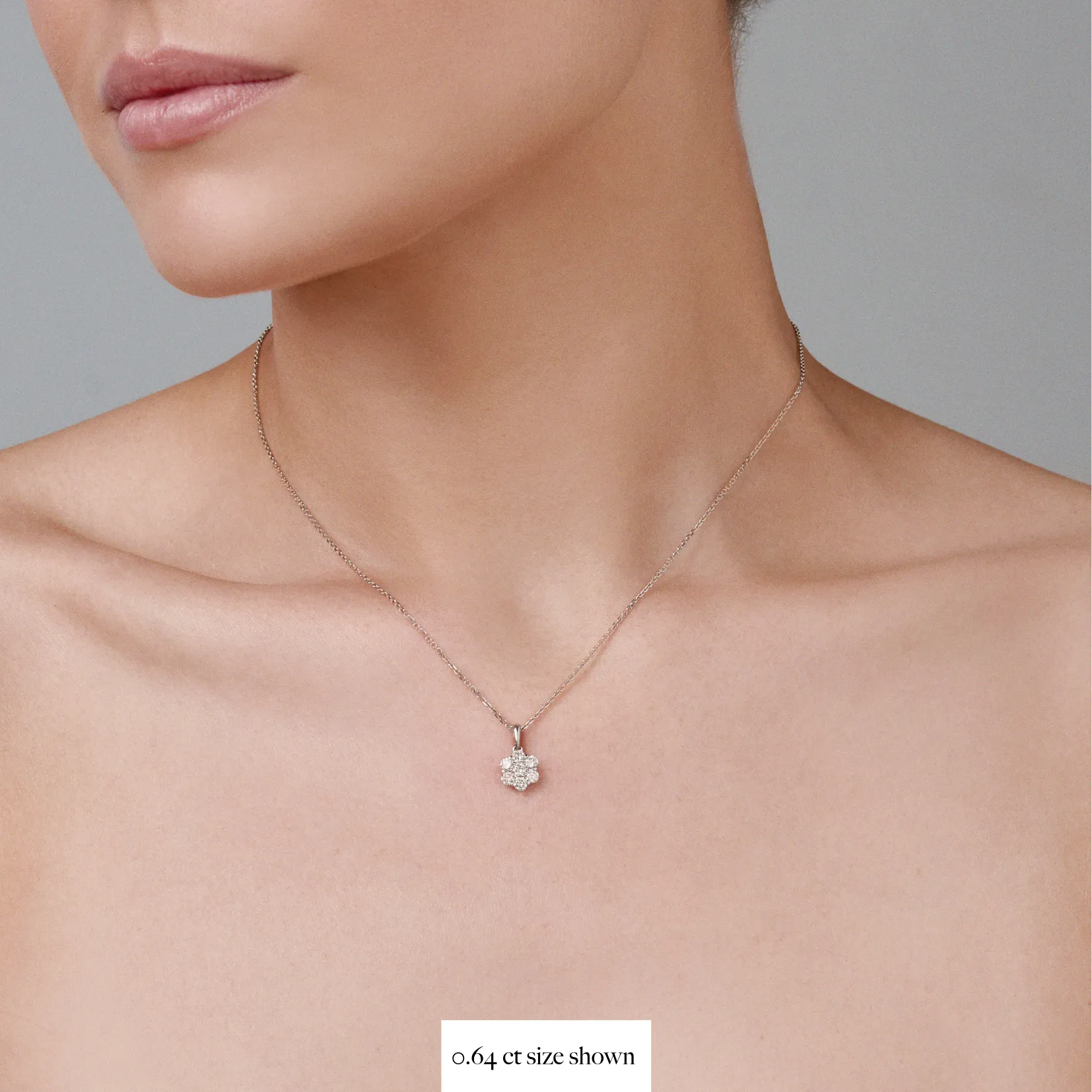 Daisy Diamond Pendant | White Gold