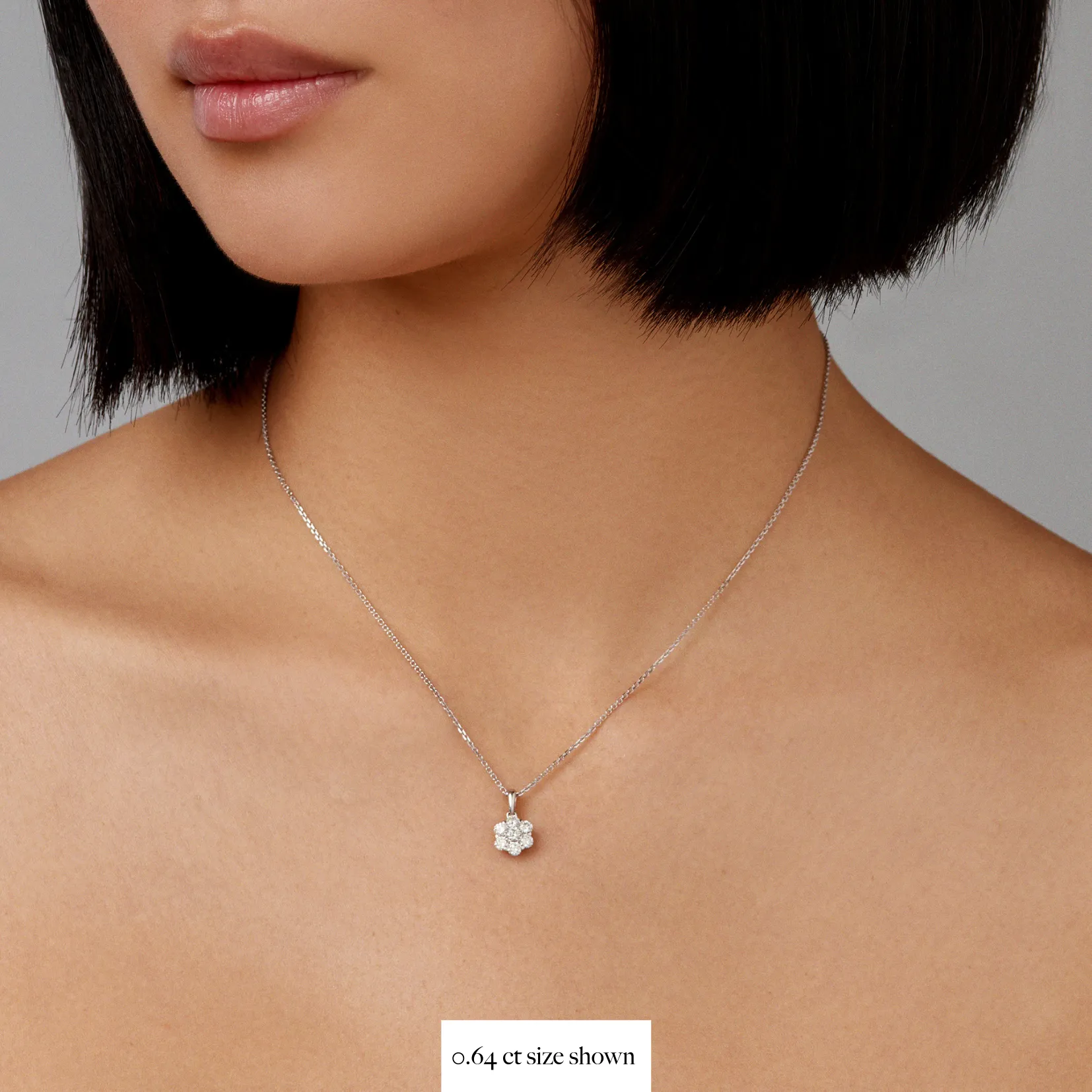 Daisy Diamond Pendant | White Gold