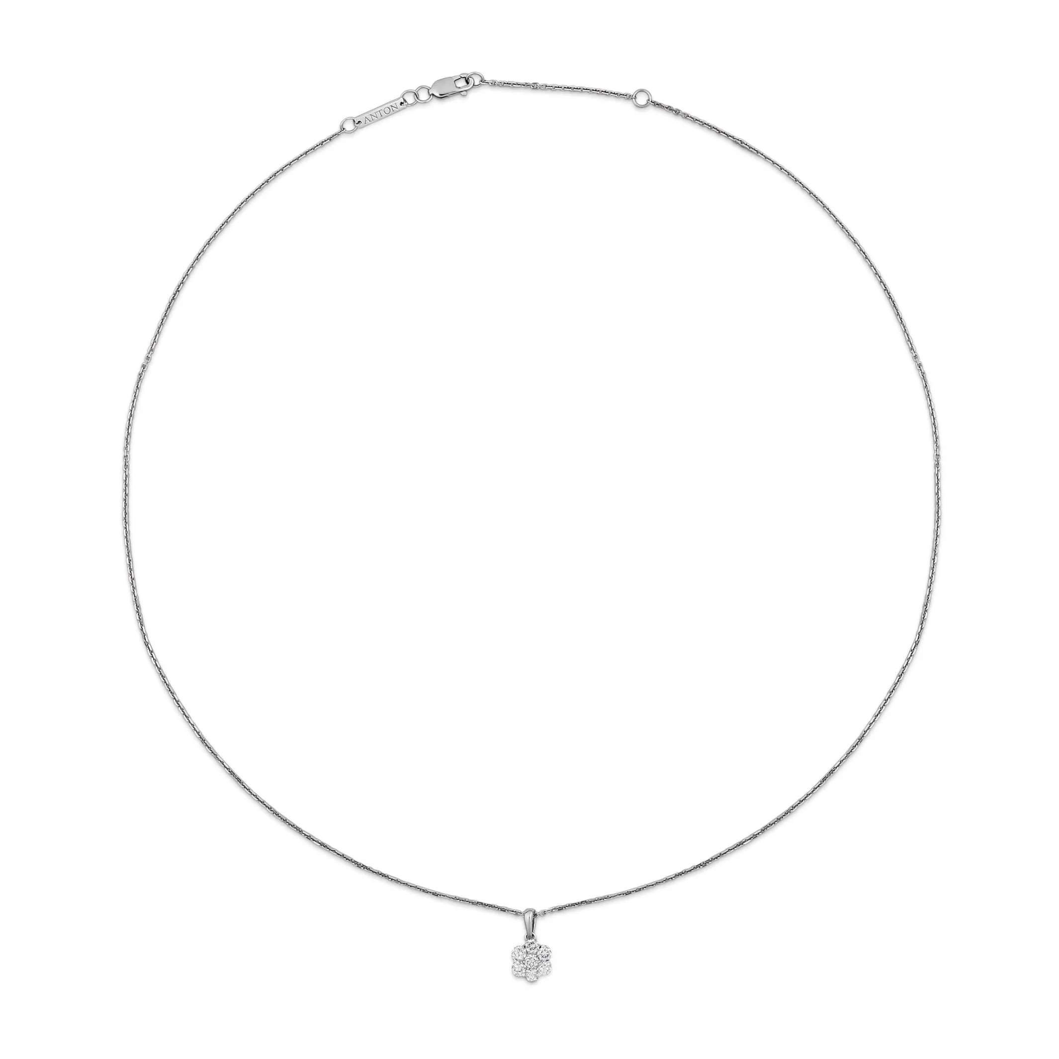 Daisy Diamond Pendant | White Gold
