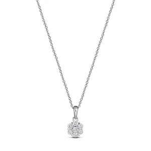 Daisy Diamond Pendant | White Gold