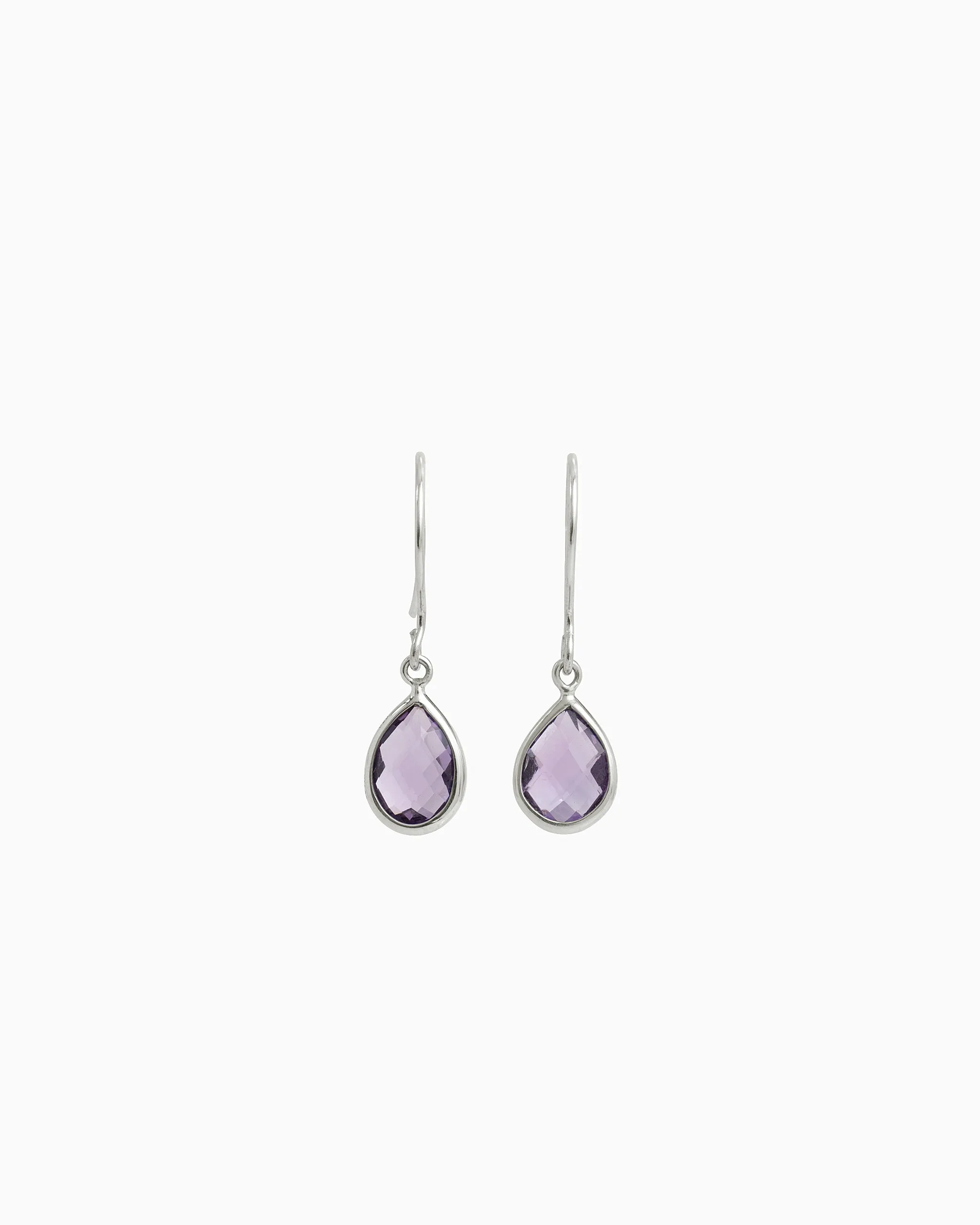 Dewdrop Stone Earrings - Amethyst