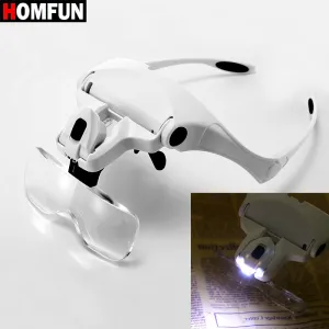 Diamond Painting Headgear | Adjustable 5 Lens LED Light Headband | Magnifying Glasses With Adjustable Lamp