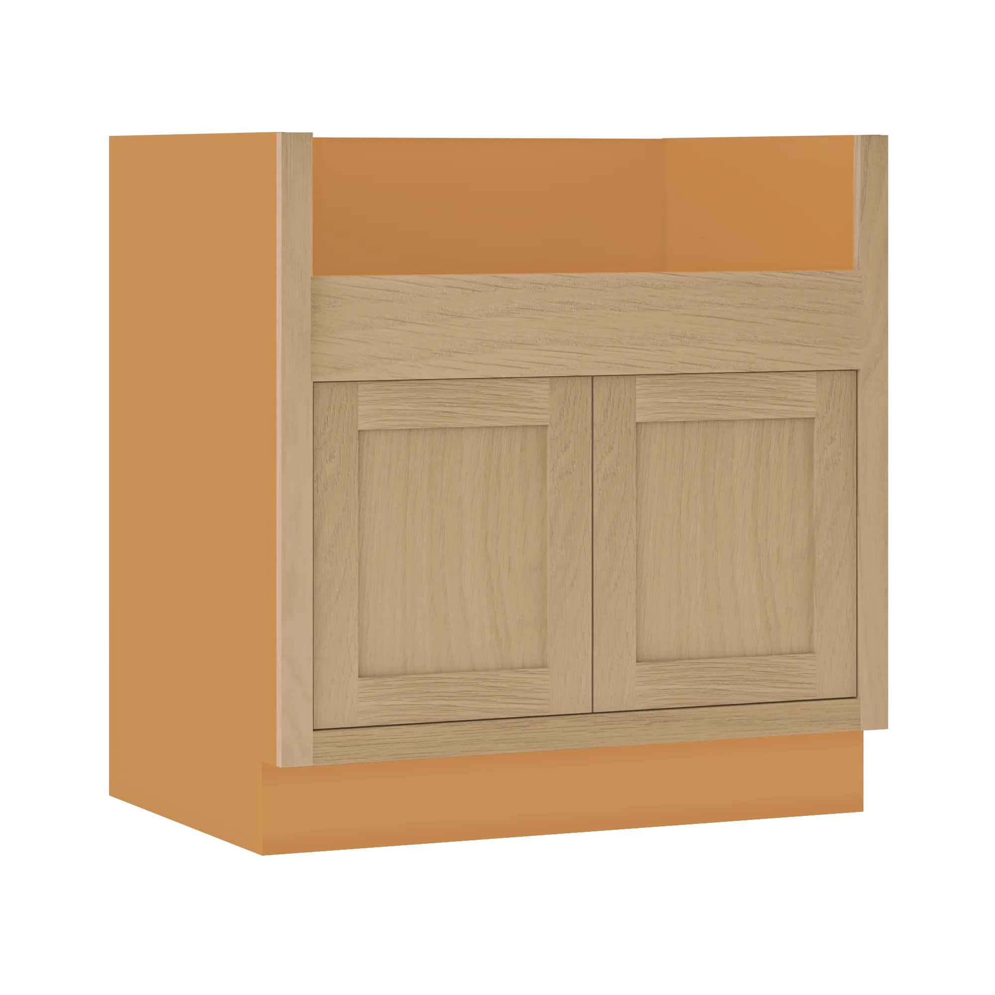 Farm Sink Base White Oak Inset Shaker Cabinets 30", 33", 36" or 39" - Special Order
