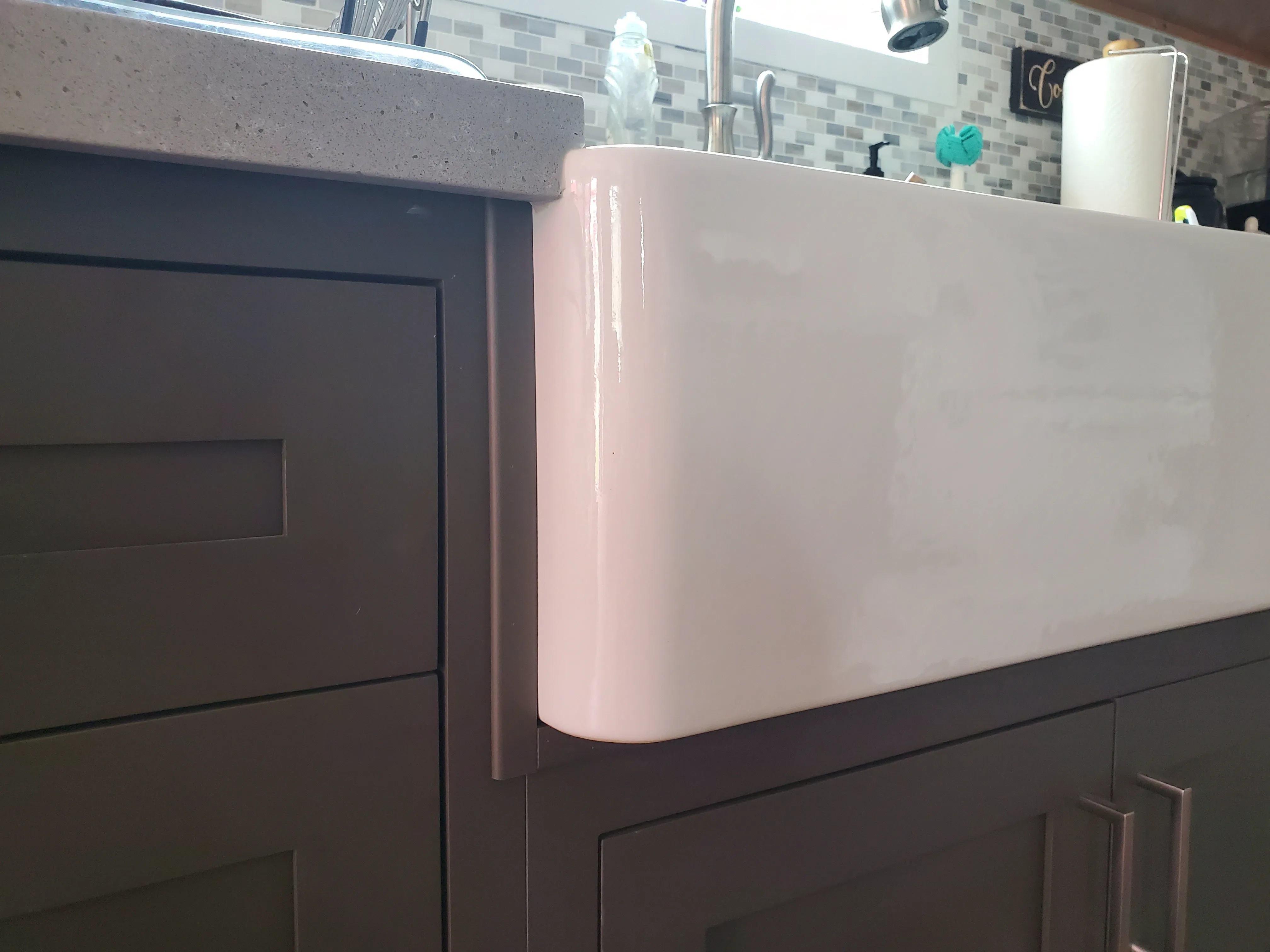 Farm Sink Base White Oak Inset Shaker Cabinets 30", 33", 36" or 39" - Special Order