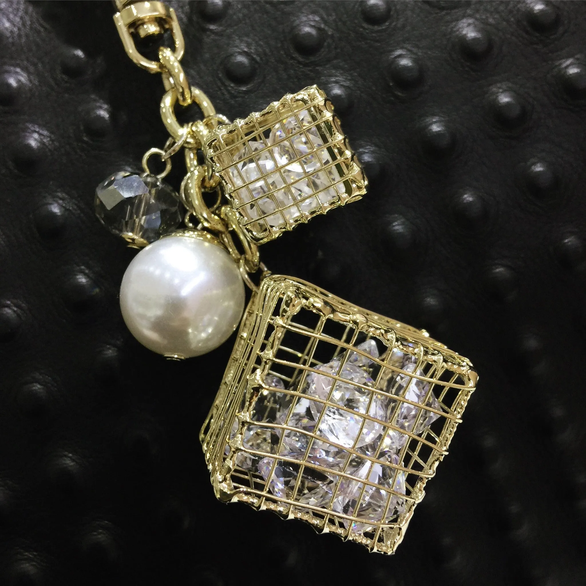 Geo Cube Bag Charm