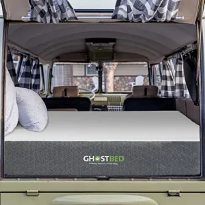 GhostBed 10 Inch RV Mattress Short Queen, Camper Mattress, Cool Gel Memory Foam Mattress, Low Profile Short Queen Mattress, Medium-Firm Feel, Made in The USA, RV Queen Short Mattress