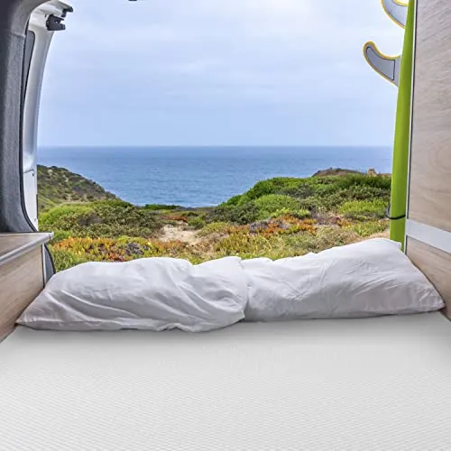 GhostBed 10 Inch RV Mattress Short Queen, Camper Mattress, Cool Gel Memory Foam Mattress, Low Profile Short Queen Mattress, Medium-Firm Feel, Made in The USA, RV Queen Short Mattress