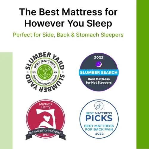 GhostBed Classic 11 Inch Cool Gel Memory Foam & Latex Mattress - Medium-Firm Feel, Made in The USA, Full