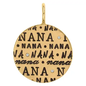 Gold Nana Round Charm
