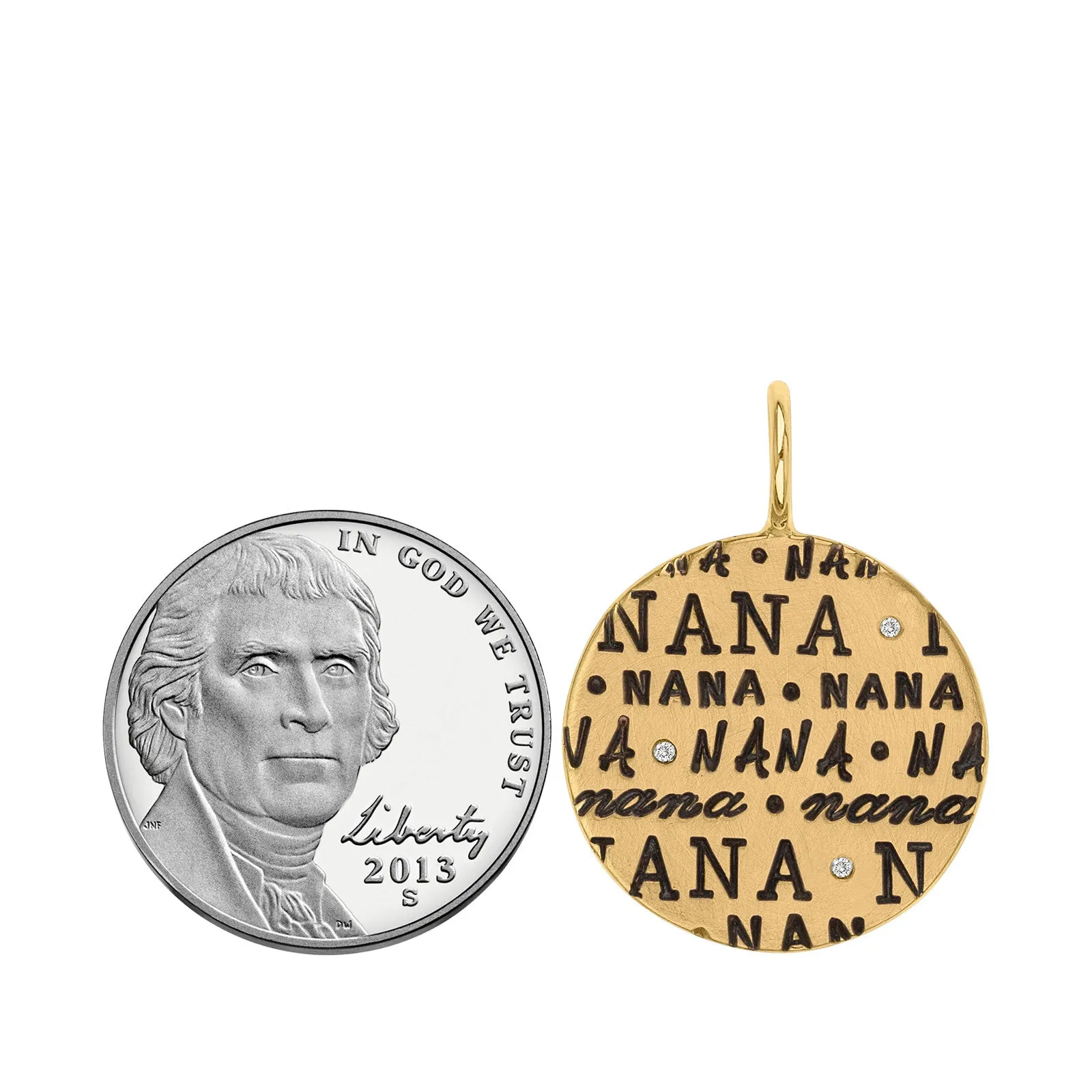 Gold Nana Round Charm