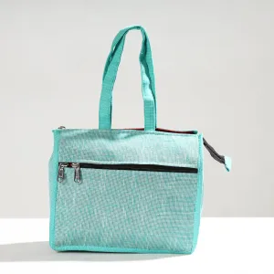 Green - Handcrafted Jacquard Cotton Hand Bag