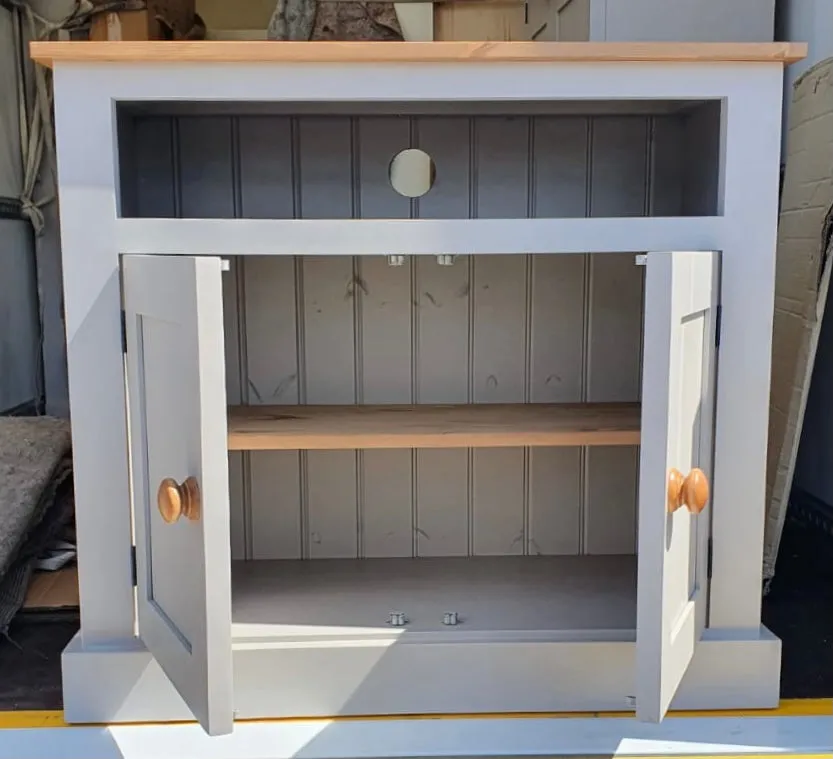 >Tall TV Unit / Telephone Table with Cupboard