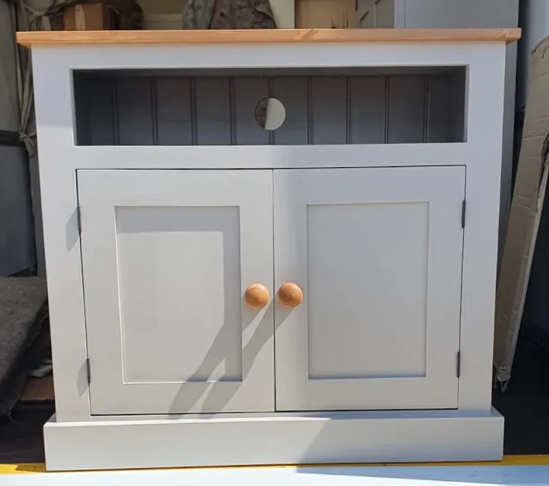 >Tall TV Unit / Telephone Table with Cupboard
