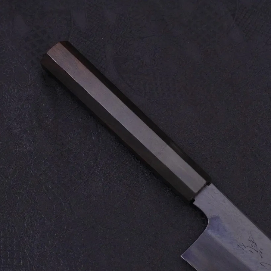 Gyuto Blue steel #1 Kurozome Damascus Buffalo Ebony Handle 210mm